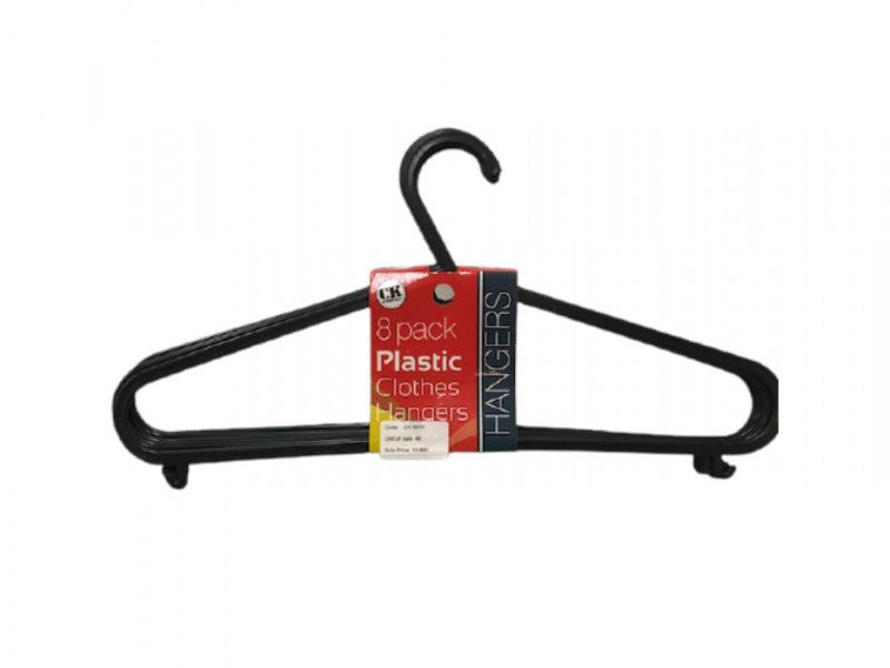 CK 8 Pack Plastic Clothes Hangers CK 8 Pack Plastic Clothes Hangers